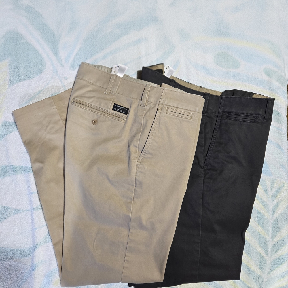 Banana Republic Tan Authentic Slim Chinos